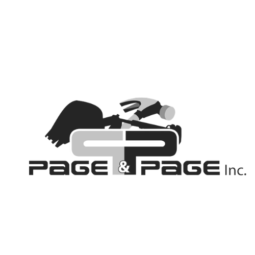 page et page logo bw